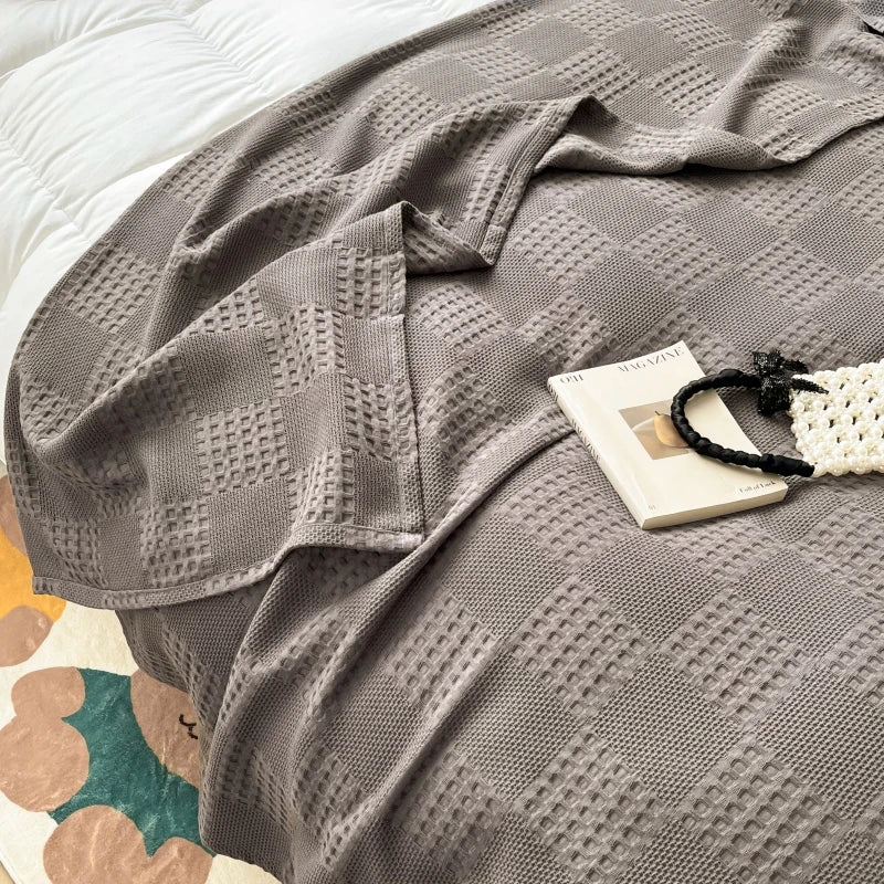 Cotton Waffle Throw Blanket