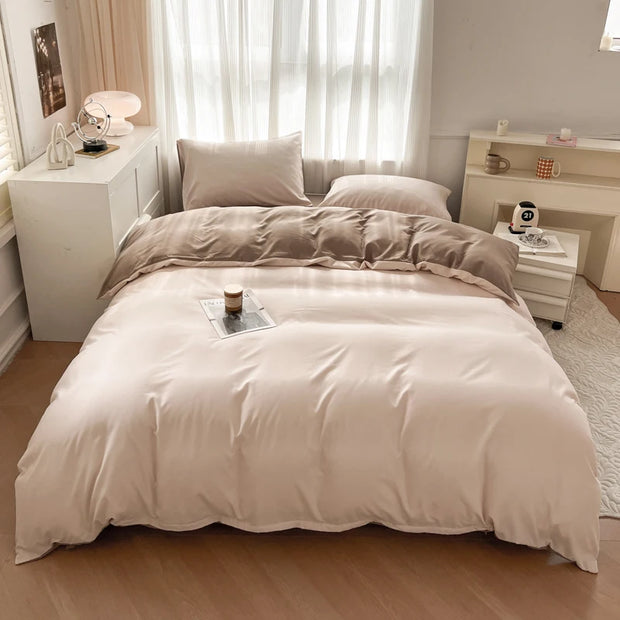 4 Pieces 2 Side Color Bedding Set
