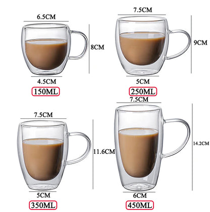 Double-Wall Borosilicate Glass Cups