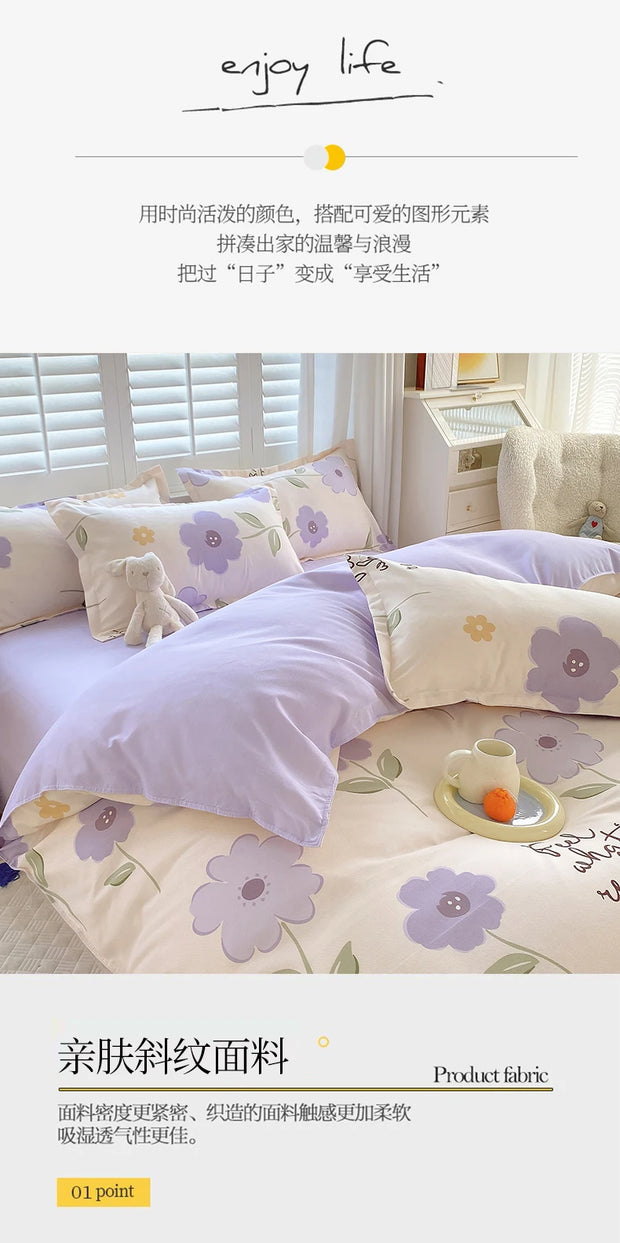 4 Pieces Bedding Set