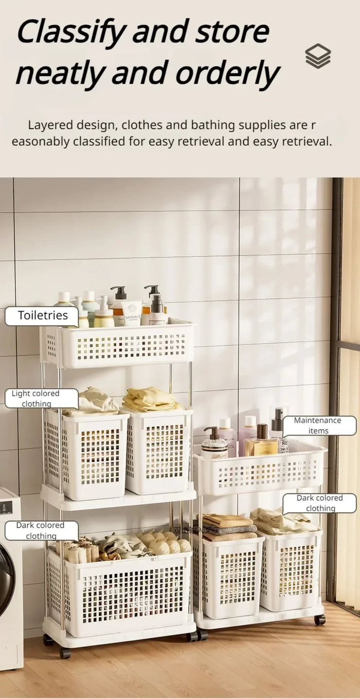 Multifunctional Storage Rolling Cart