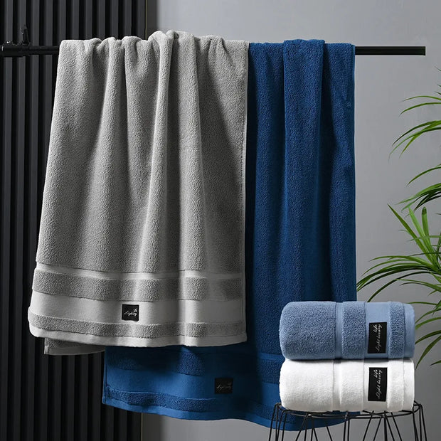 Inyahome Large and Super Absorbent Cotton Bath Towels