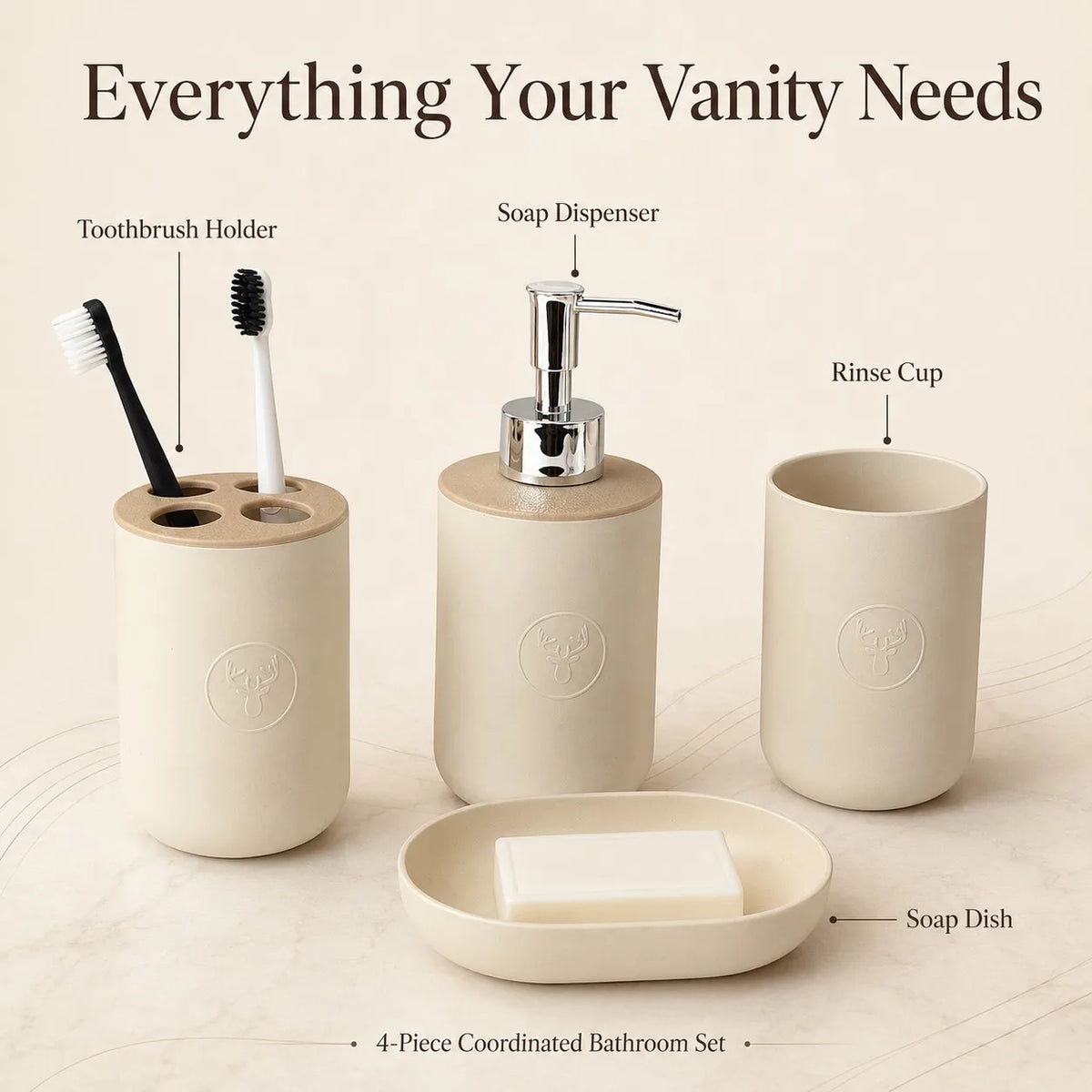 4-Piece Bathroom Accessory Set