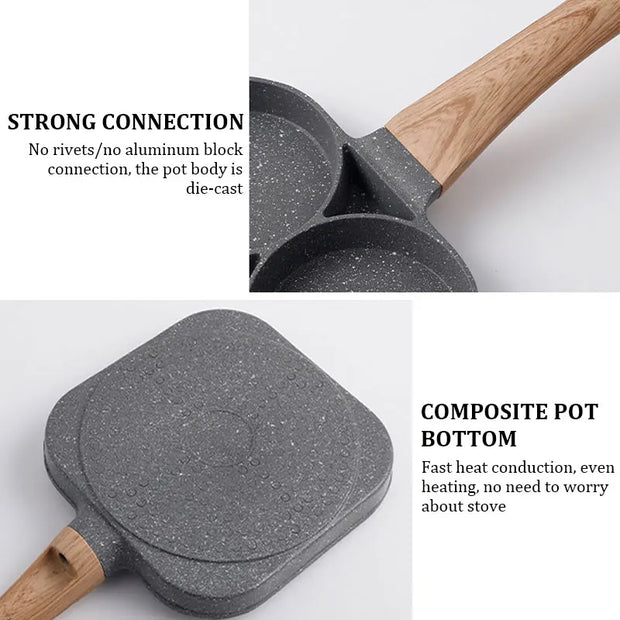 2/4-Hole Non-stick Frying Pan