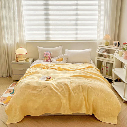 Cotton Waffle Throw Blanket