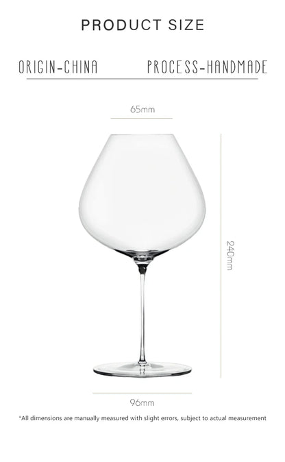 Crystal Handmade Wine Glass — Aroma Enlarging Goblet