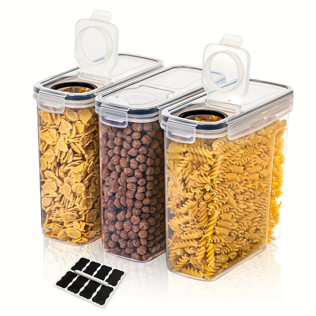 3-Piece Airtight Cereal Storage Containers Set
