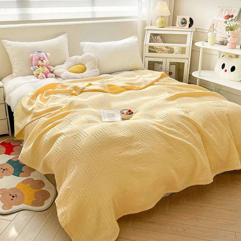 Cotton Waffle Throw Blanket