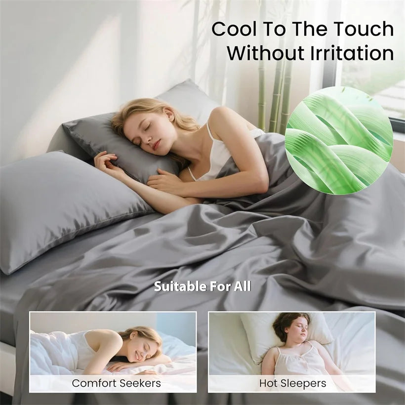 100% Pure Bamboo Bed Sheet Set – 4 or 6 Pieces