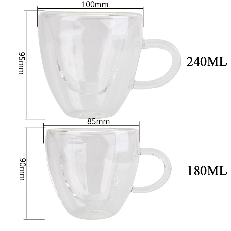 Double-Wall Borosilicate Glass Cups