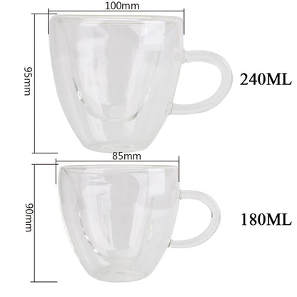 Double-Wall Borosilicate Glass Cups