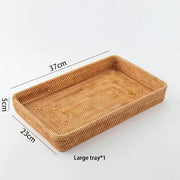 Handwoven Storage Basket - Rattan Tray