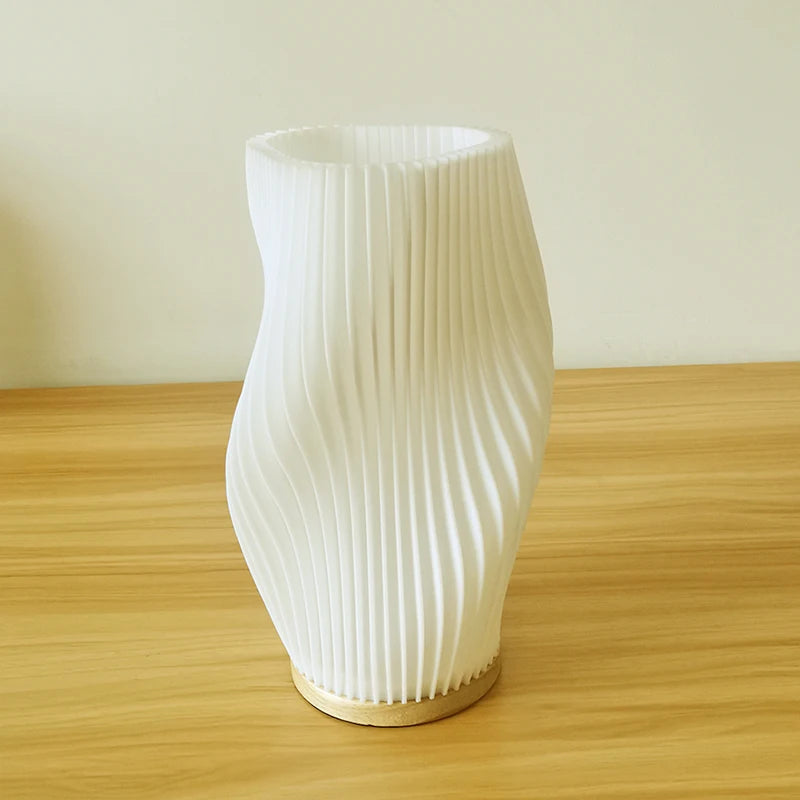Sculptural Pleated Table Lamp