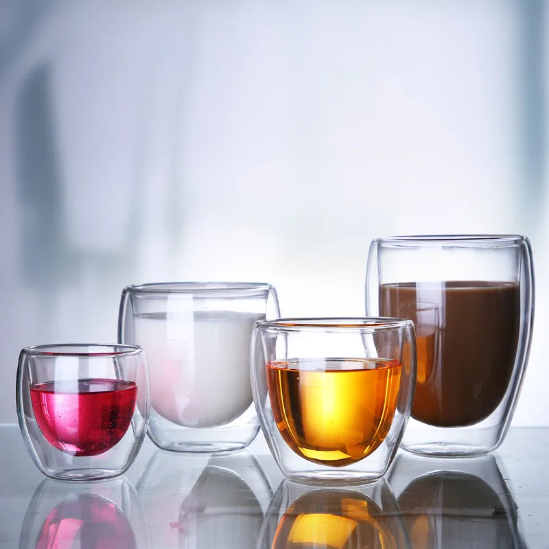 Double-Wall Borosilicate Glass Cups
