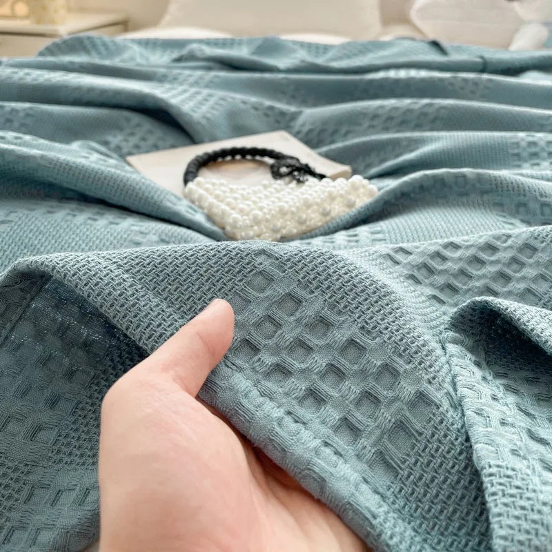 Cotton Waffle Throw Blanket