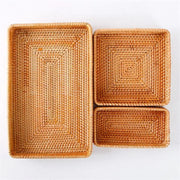 Handwoven Storage Basket - Rattan Tray
