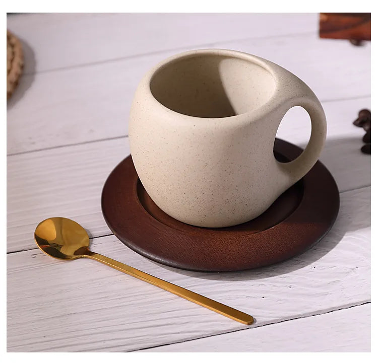 Ceramic Coffee Cup & Saucer Set