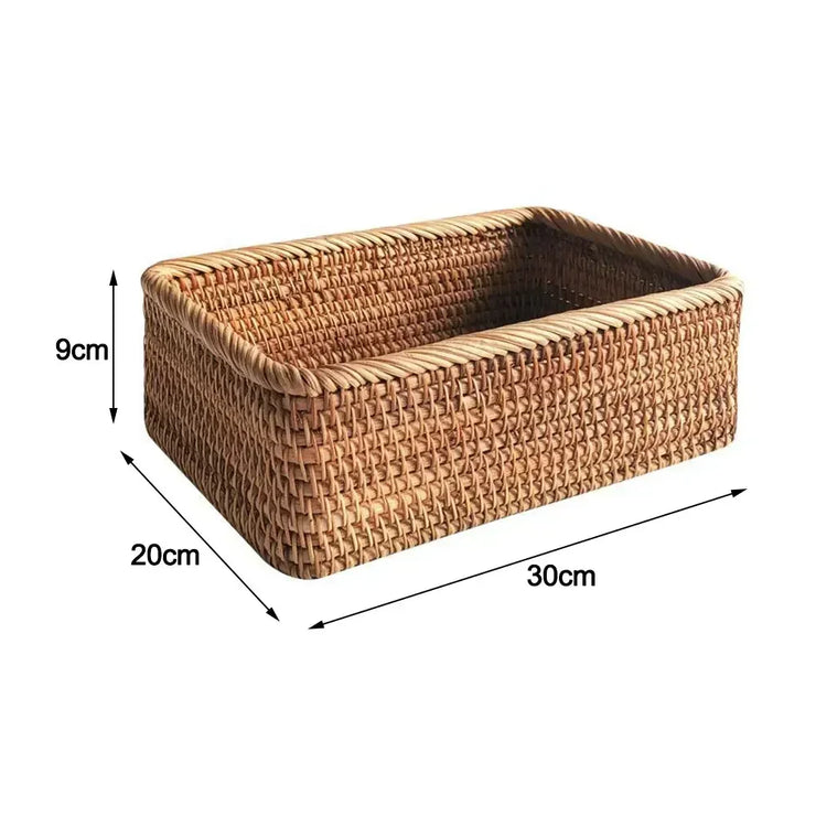 Handwoven Storage Basket - Rattan Tray