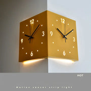 Creative Square Wall Clock with Light Sensor