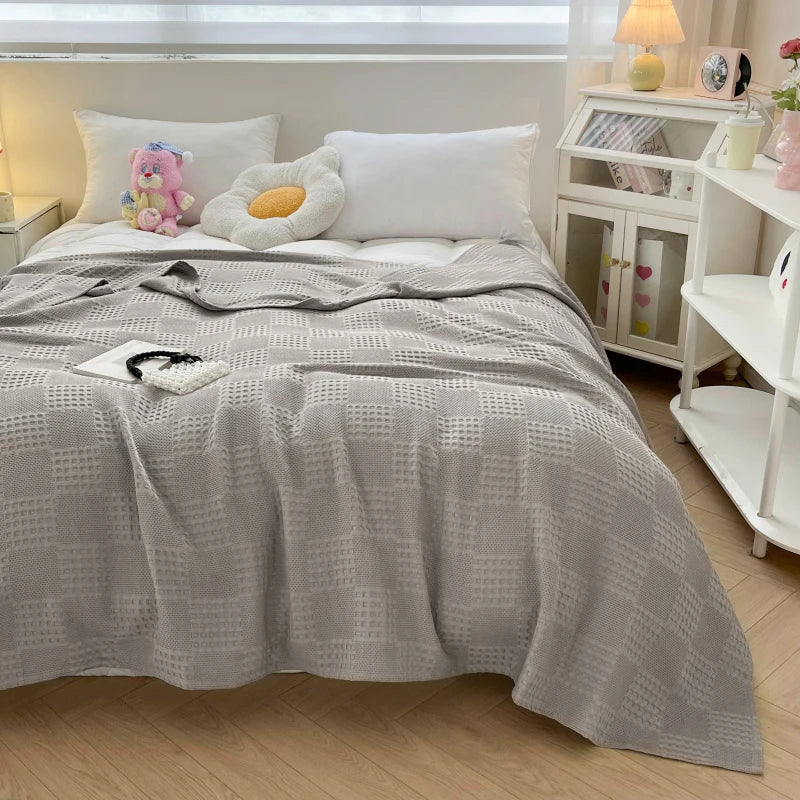Cotton Waffle Throw Blanket