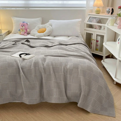 Cotton Waffle Throw Blanket