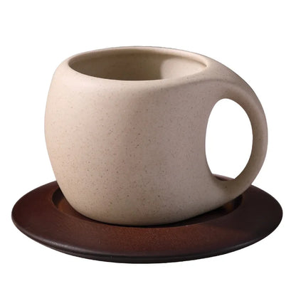 Ceramic Coffee Cup & Saucer Set