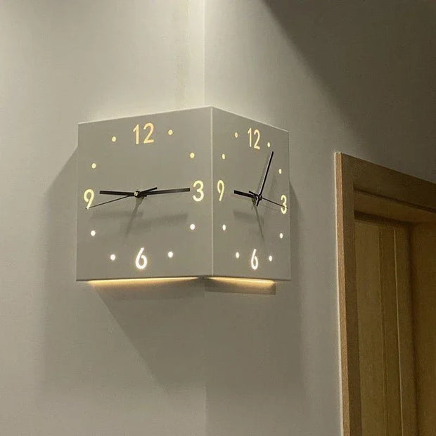 Creative Square Wall Clock with Light Sensor