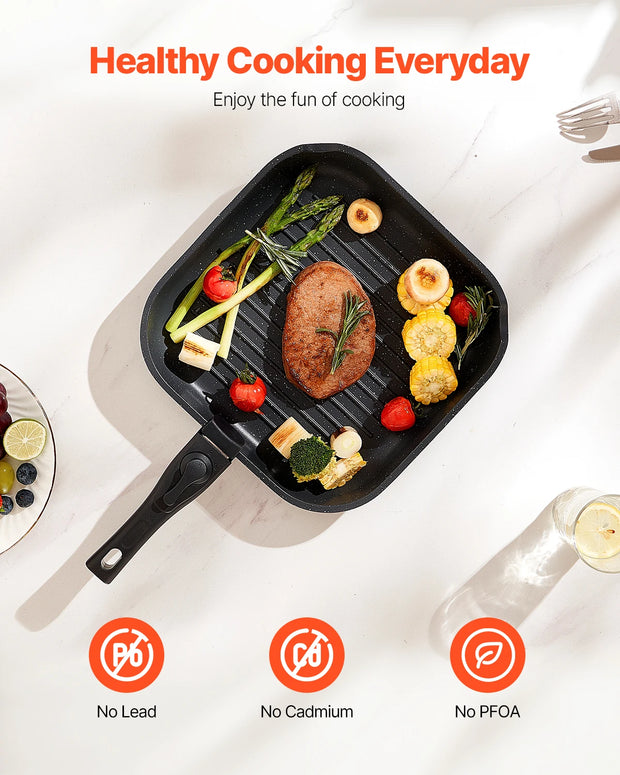 VEVOR 17-Piece Induction Nonstick Cookware Set