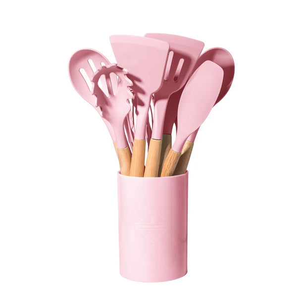Set of 12 Multi-Colored Silicone Kitchen Utensils