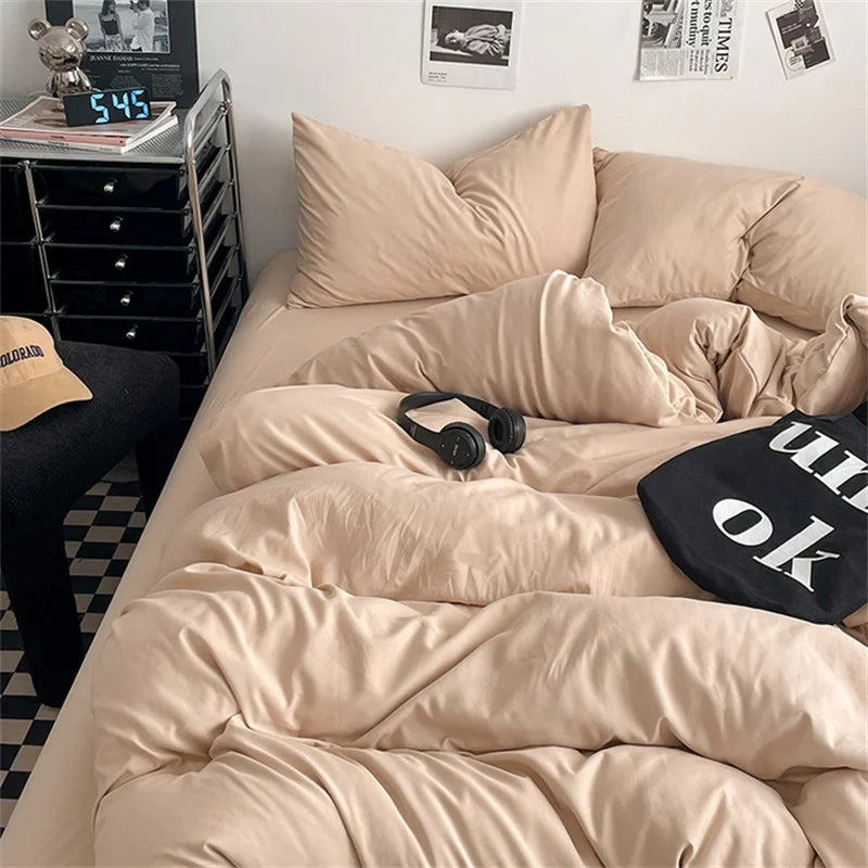 100% Washed Cotton Bedding Set
