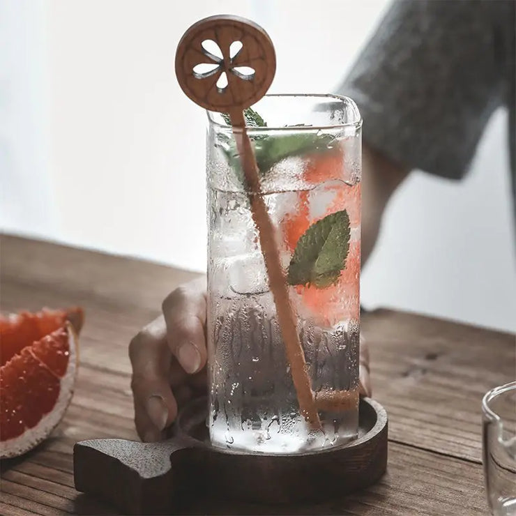 Premium Square Glass Cup for Iced Coffee, Tea and Various Beverages.