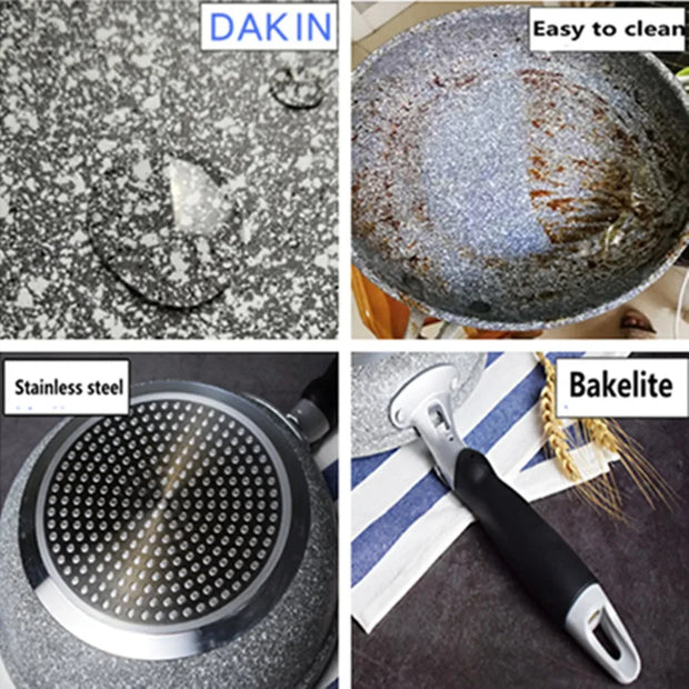 Non-Stick Maifan Stone Design Frying Pan