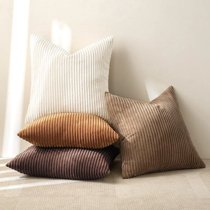 Set of 4 Textured Boho Pillow Covers
