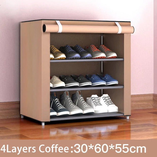 Spacious 4 and 6-layer Shoe Rack