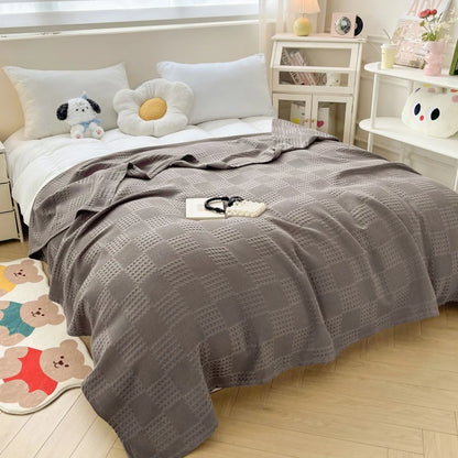 Cotton Waffle Throw Blanket