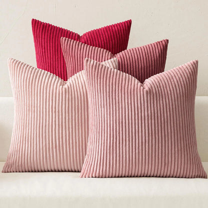 Set of 4 Textured Boho Pillow Covers