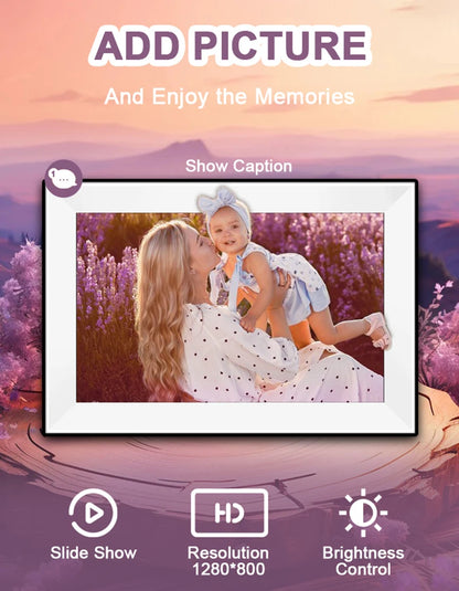 Smart Digital Photo Frame 10.1" — WiFi, HD Touch Screen & 32GB Storage