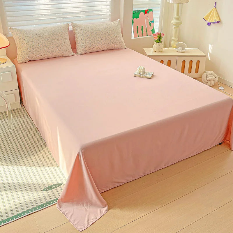 Floral Printed Bedding Set – Duvet Cover with Flat Sheet & Pillowcases