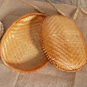 Handcrafted Oval Rattan Basket