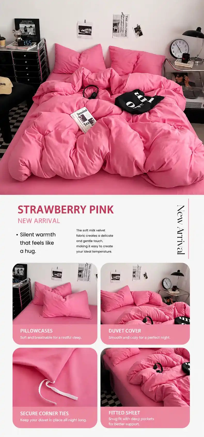 100% Washed Cotton Bedding Set