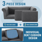 Stretch Jacquard Sofa Cover – 1/2/3/4 Seaters + Cushion Covers.