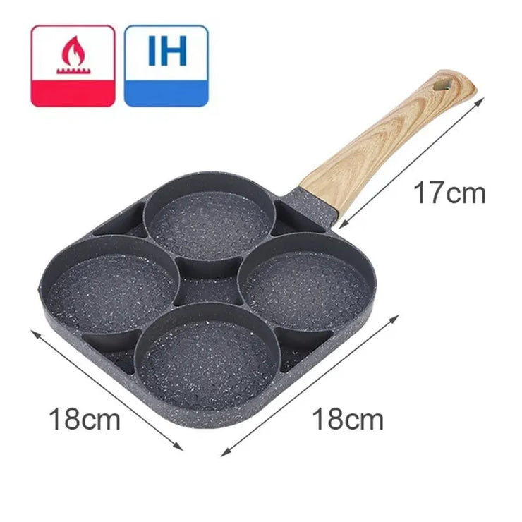 2/4-Hole Non-stick Frying Pan
