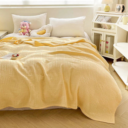 Cotton Waffle Throw Blanket