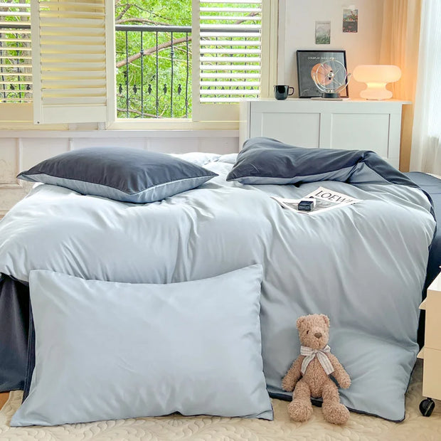 4 Pieces 2 Side Color Bedding Set