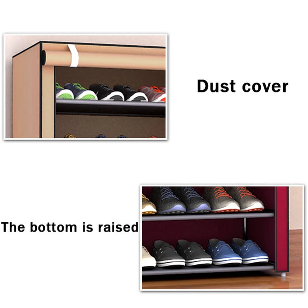 Spacious 4 and 6-layer Shoe Rack