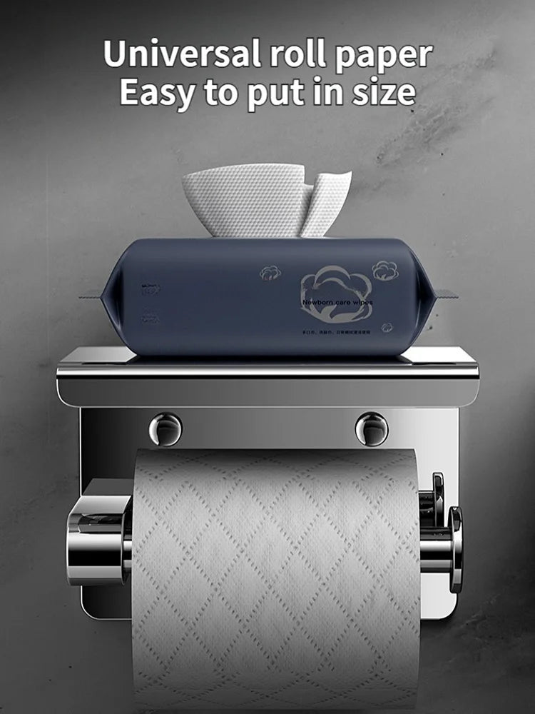 Stainless Steel Paper Towel and Toilet Paper Holder