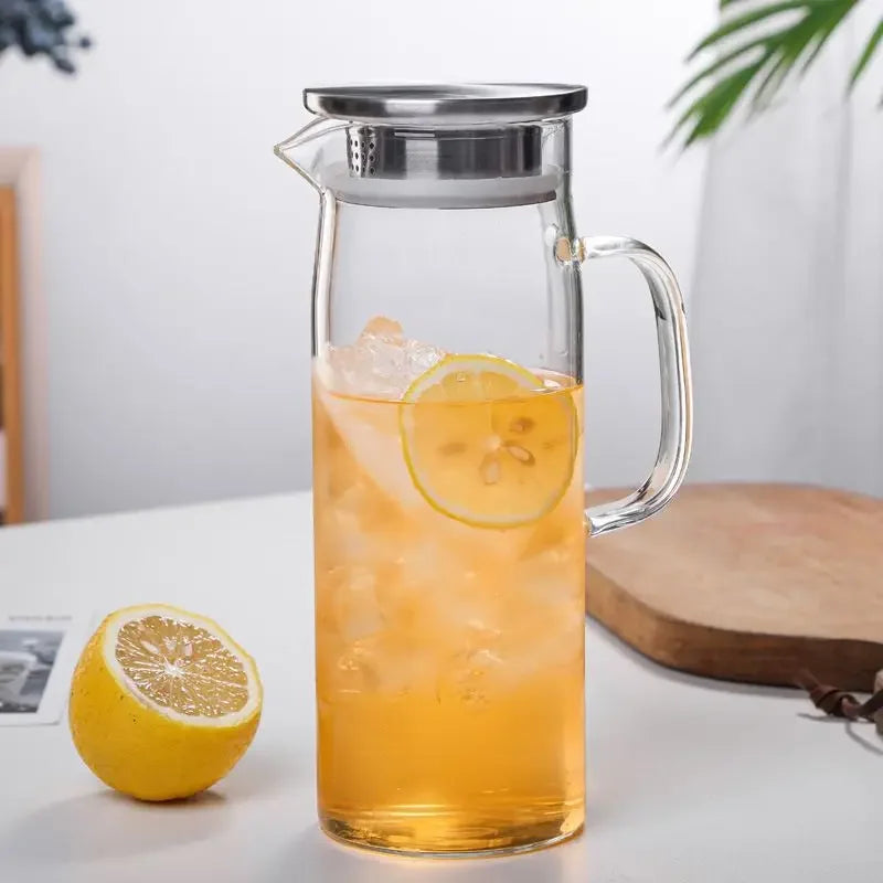 Borosilicate Glass Pitcher with Lid — 1.5L