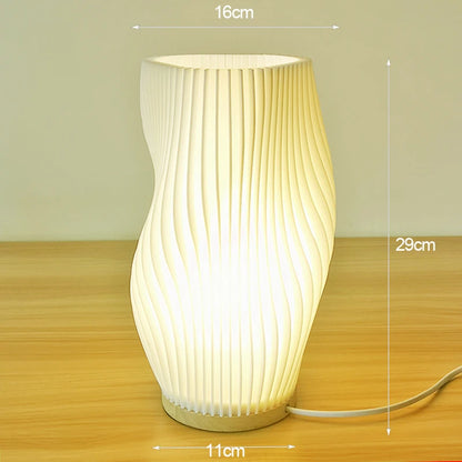 Sculptural Pleated Table Lamp