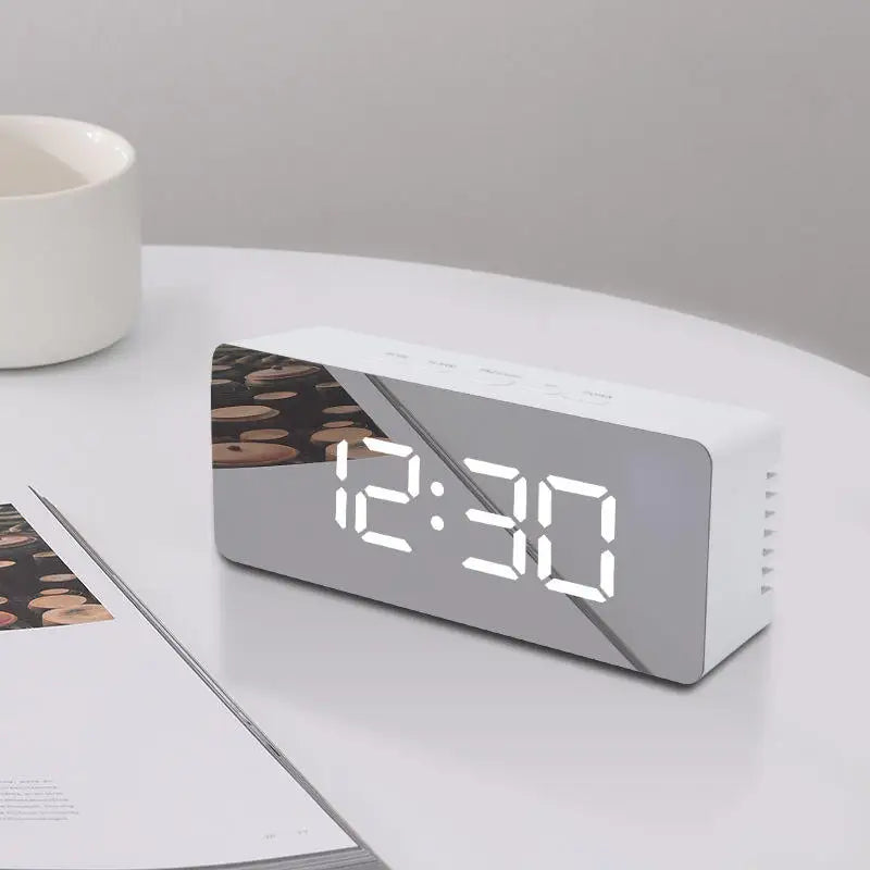 LED Desk Clock with Temperature Display
