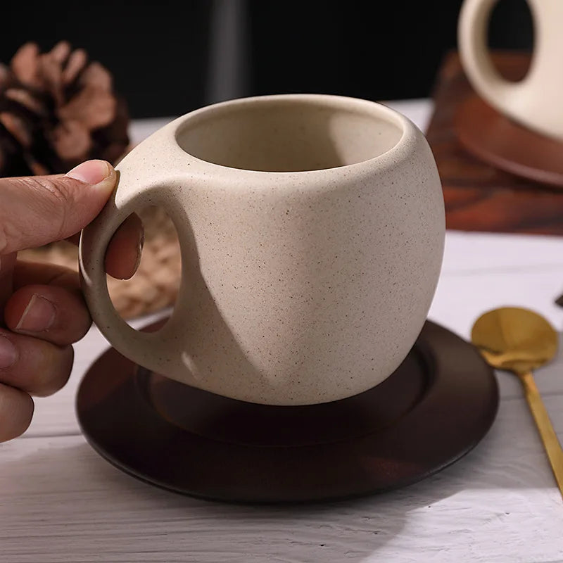Ceramic Coffee Cup & Saucer Set